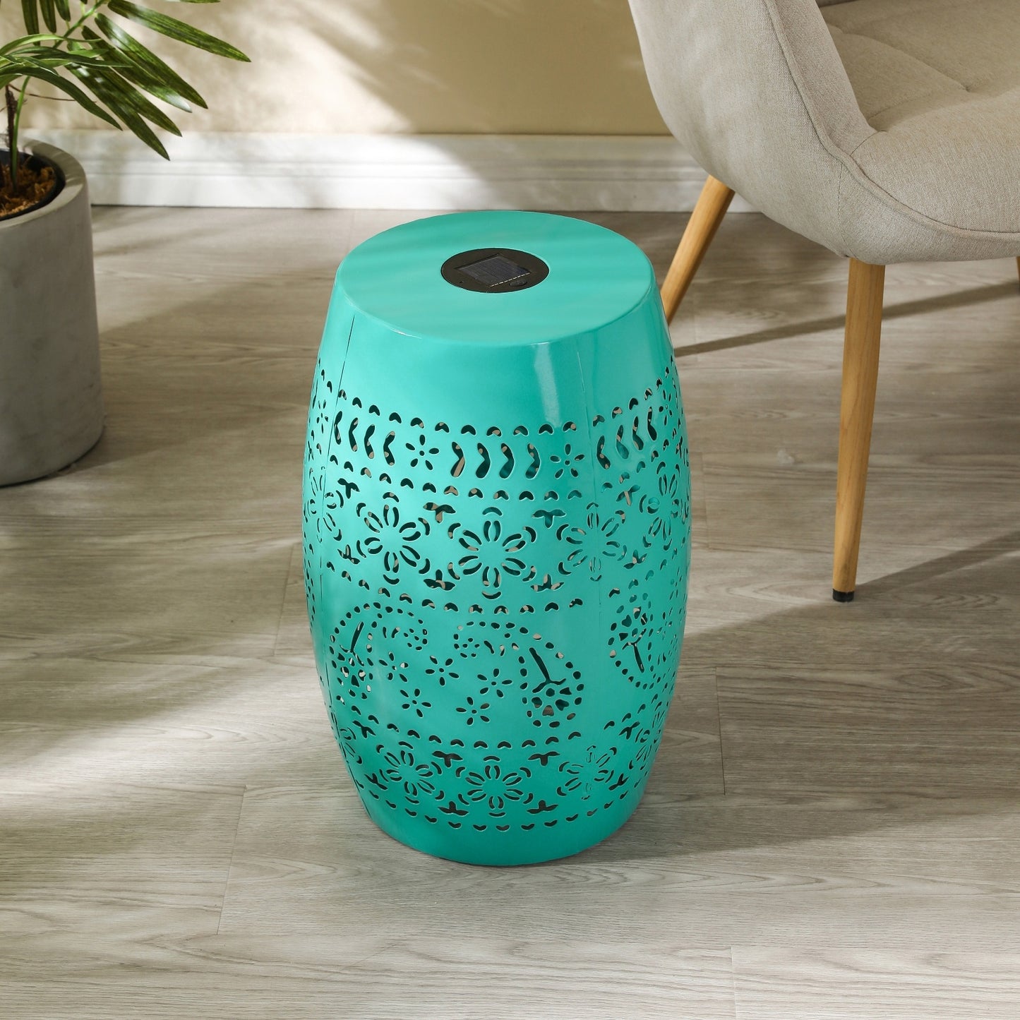 Luminara Teal Tealight Table