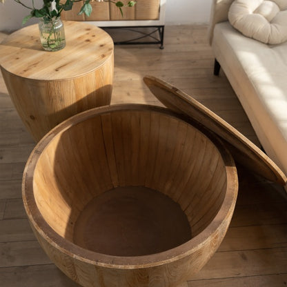 The Heritage Barrel Coffee Table Set