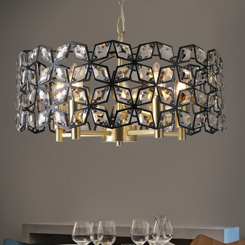 Modern Crystal Chandelier, Suitable For Living Room Round Crystal Lamp Luxury Home Decoration Lamps-Unusable Platform - Temu