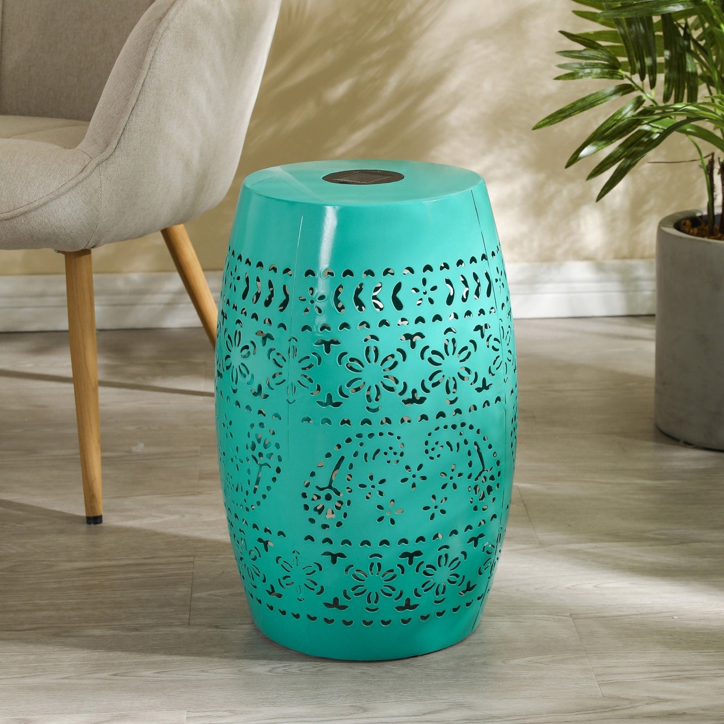 Luminara Teal Tealight Table