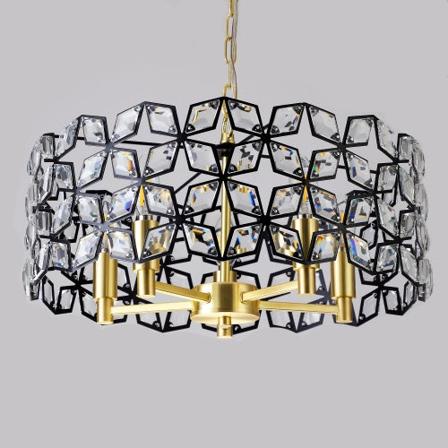 Modern Crystal Chandelier, Suitable For Living Room Round Crystal Lamp Luxury Home Decoration Lamps-Unusable Platform - Temu